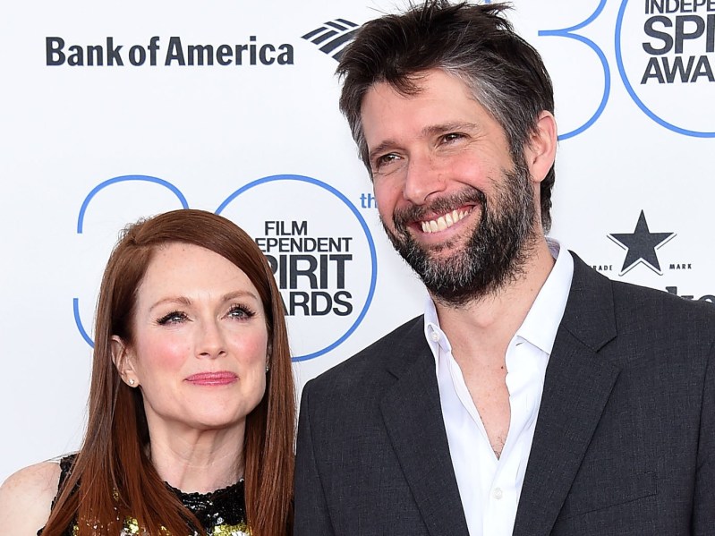 Julianne Moore and her husband Bart Freundlich on the red carpet