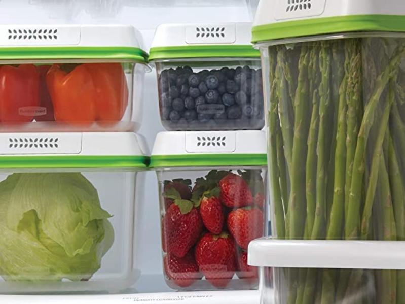 Rubbermaid 6-Piece Produce Saver Containers for Refrigerator with Lids for Food Storage
