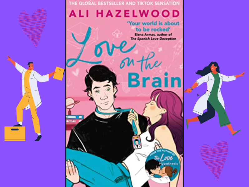 The cover of Love On The Brain against a purple background
