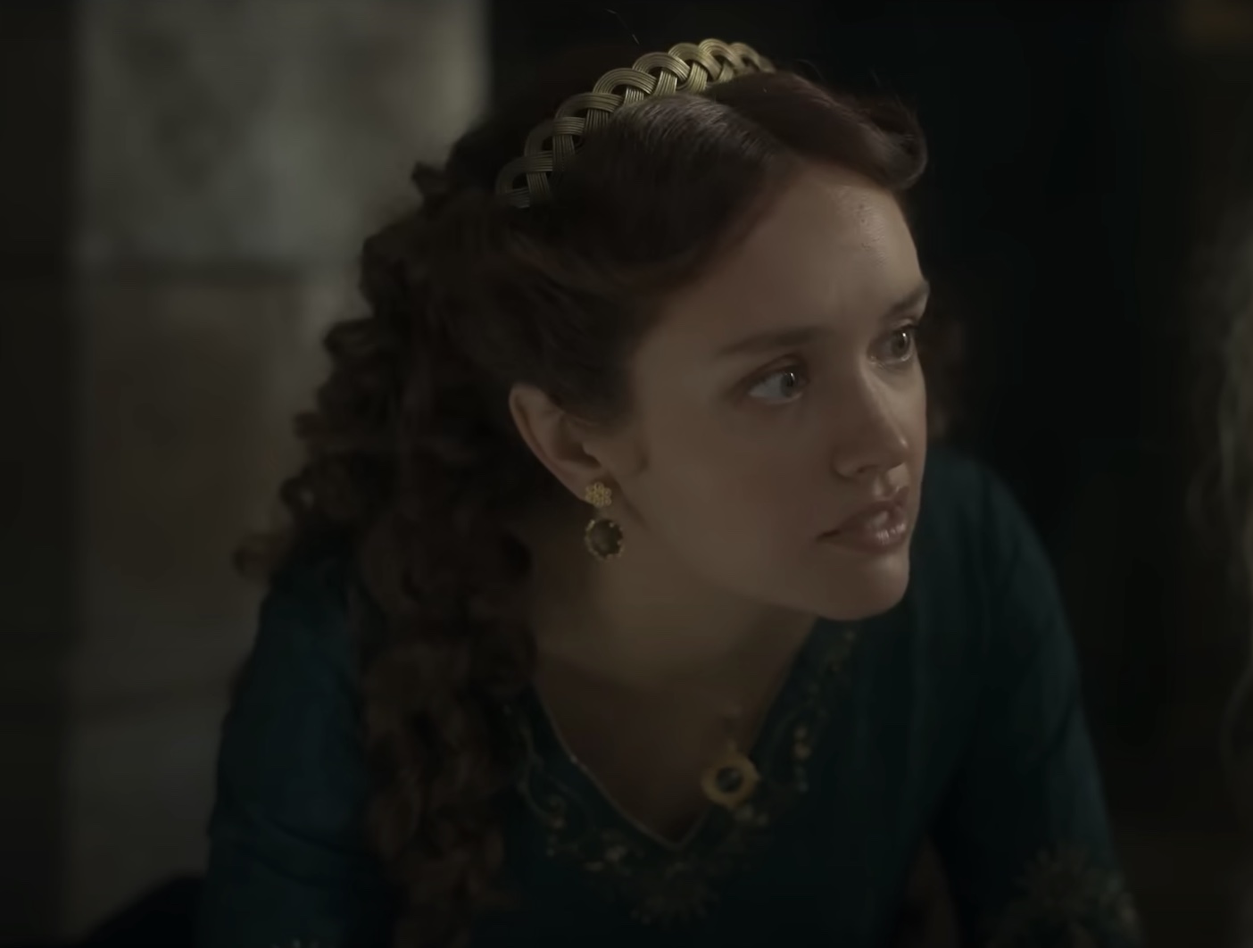 screenshot of Olivia Cooke as Alicent Hightower in House of the Dragons