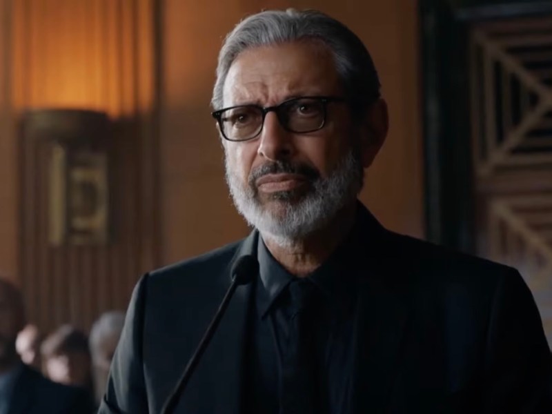 screenshot of Jeff Goldblum as Dr. Ian Malcolm in Jurassic World: Fallen Kingdom