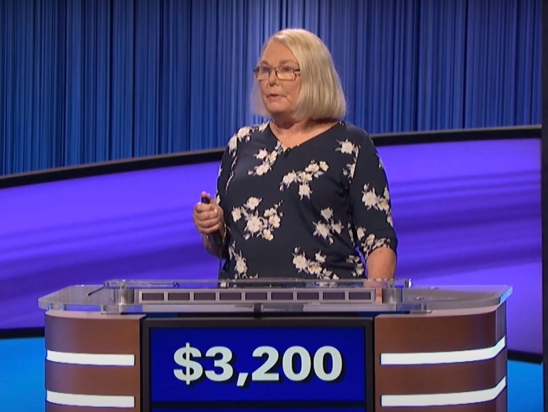 screenshot of Martha Bath competing on Jeopardy!