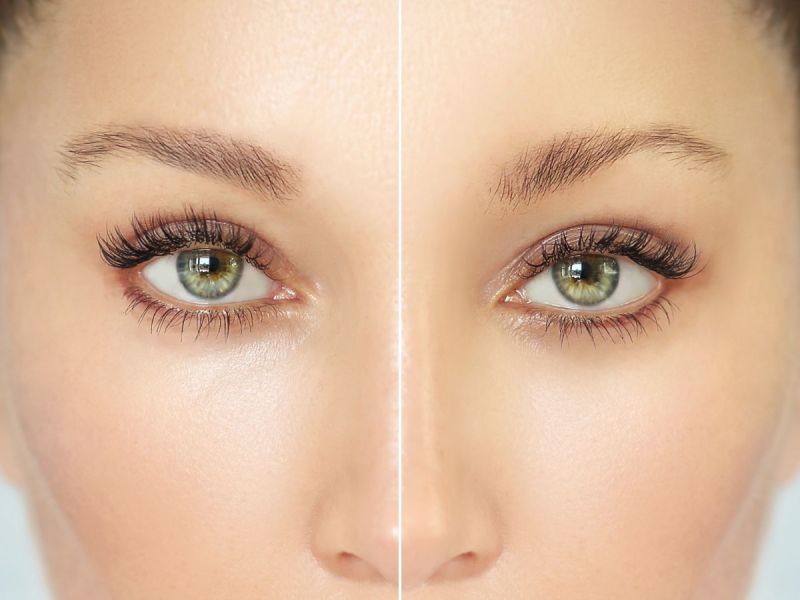 Stock photo showing increase brow thickness and lash length