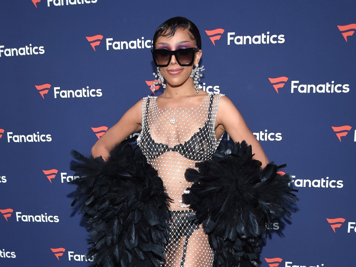 Doja Cat arriving at the 2022 Fanatics Super Bowl Party