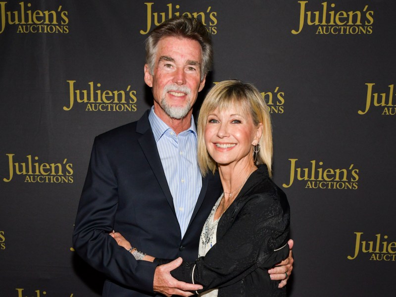 2019 photo of Olivia Newton John and husband John Easterling