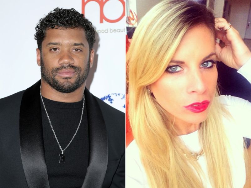 Side by side image of Seattle Seahawks Quarterback Russell Wilson and ex-wife Ashton Meem