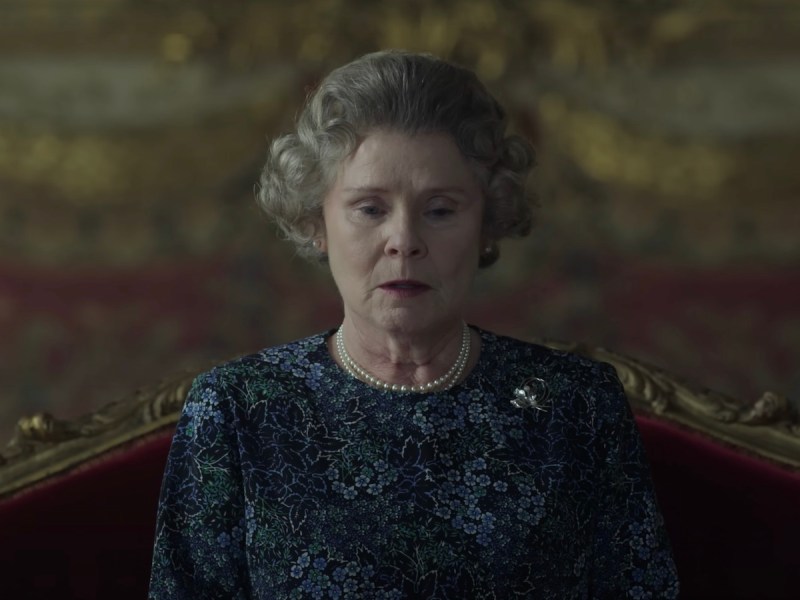 screenshot of Imelda Staunton as Queen Elizabeth II in The Crown