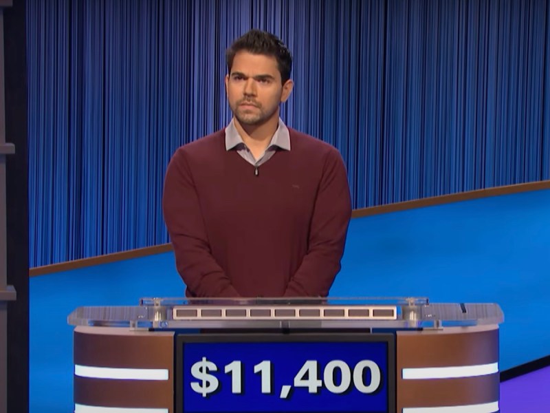 screenshot of Cris Pannullo competing on Jeopardy!