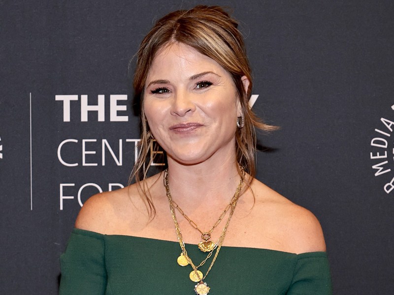 Jenna Bush Hager smiles in green top