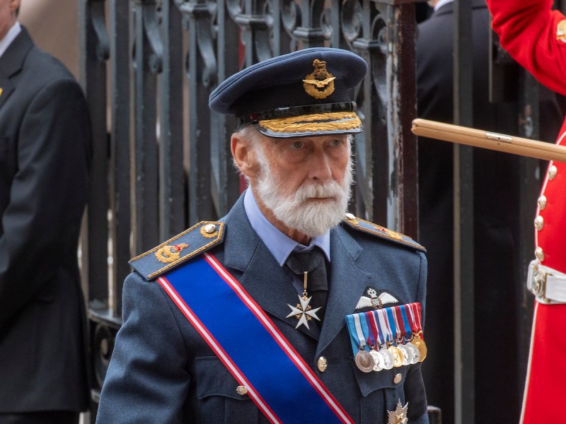 Prince Michael of Kent in full Royal Navy regalia