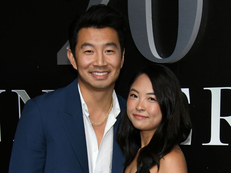 Simu Liu and girlfriend Allison Hsu at the Asian American Awards in 2022