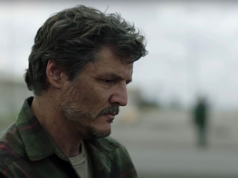 Side profile of Pedro Pascal in The Last of Us