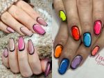Side by side images of the cartoon nails trend inspired by pop art