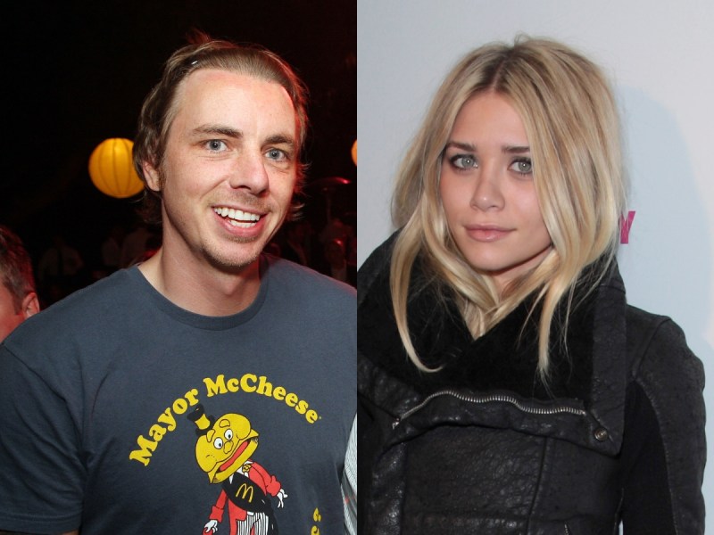 side by side close ups of Dax Shepard and Ashley Olsen in 2007