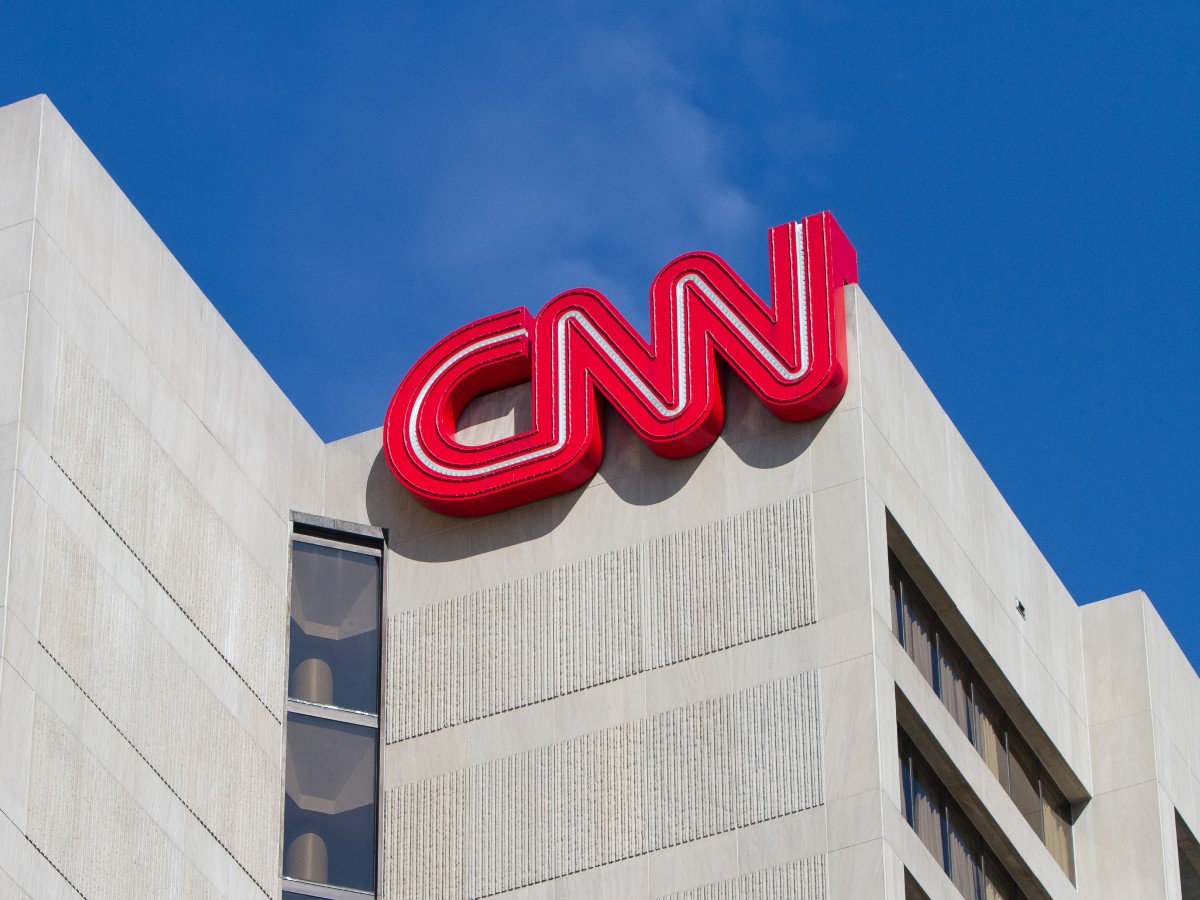 CNN logo on outside of tall office building
