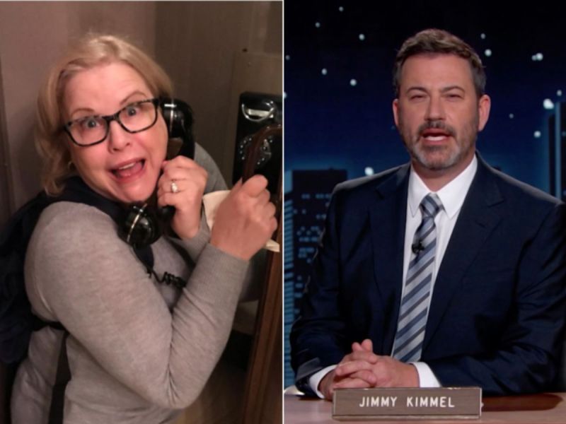 Side-by-side image of Gina Maddy Kimmel and Jimmy Kimmel