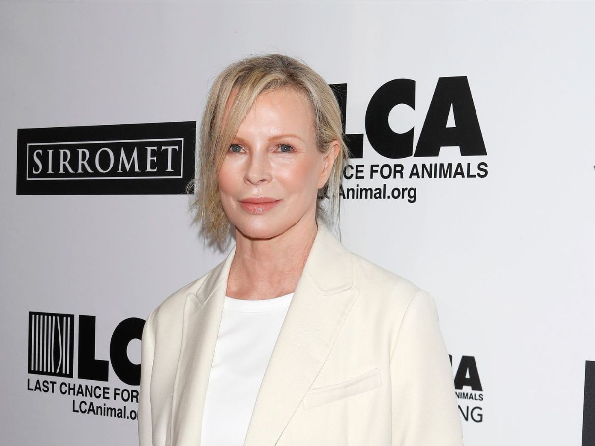Kim Basinger in a white blazer in 2019