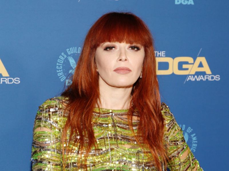 Natasha Lyonne in a multicolored sequined dress at the Directors Guild of America in 2022