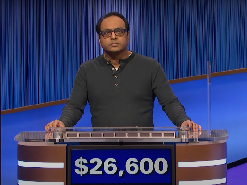 screenshot of Yogesh Raut competing on Jeopardy!