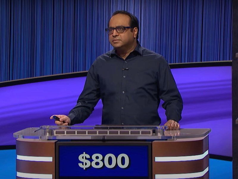 screenshot of Yogesh Raut competing on Jeopardy!