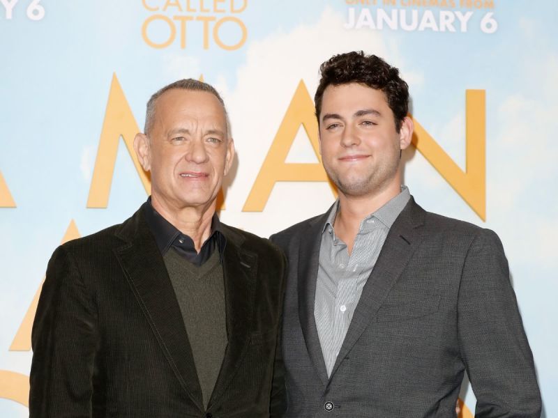 Tom Hanks and Truman Hanks at "A Man Called Hanks" photocall in 2022