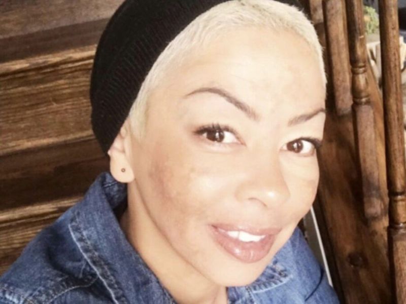 A close-up image of Wanda Hutchins in a jean jacket and black beanie