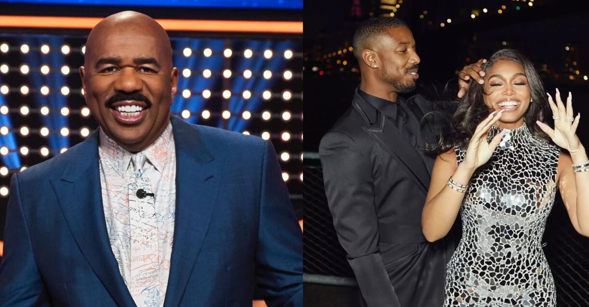 Michael B. Jordan And Steve Harvey Hug It Out A Year After Breakup With Lori Harvey