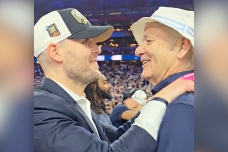 Bill Murray Celebrates UConn Championship Win With Son Luke