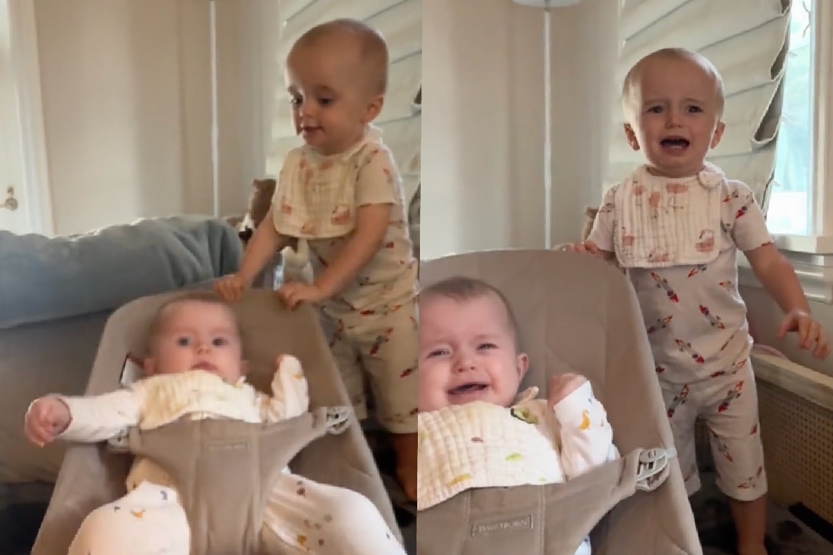 Paris Hilton's Son Phoenix Plays With Baby Sister London in Video