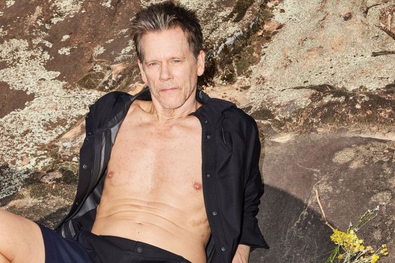 Kevin Bacon Poses Shirtless for 66th Birthday Photo