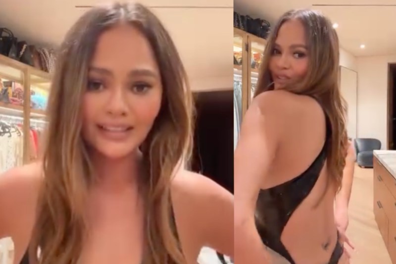 chrissy-teigen-shows-off-white-castle-lower-back-tattoo-in-latex-gown