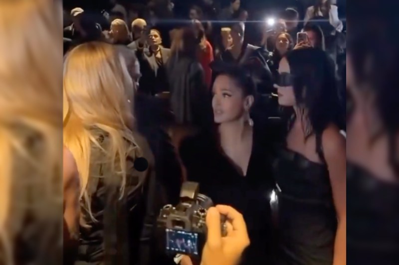 Nicole Kidman Appears to Push Salma Hayek at Fashion Week