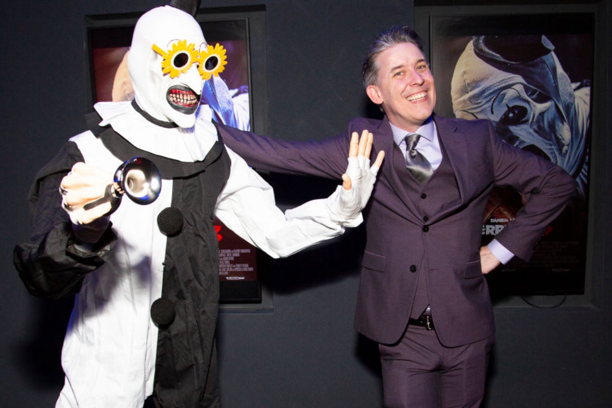 Art The Clown Ringing the Nasdaq Closing Bell For Halloween