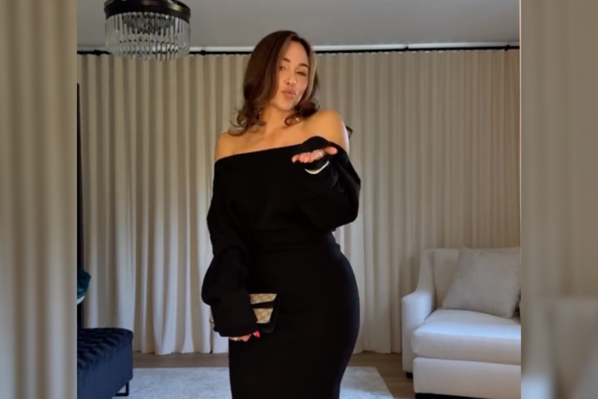 Ana Cheri Drops Her Robe to Prep for 'Sweater Dress Weather'