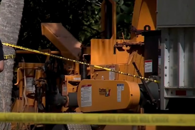 A Florida man was killed after being pulled headfirst into a wood chipper. (photo: WPTV News)