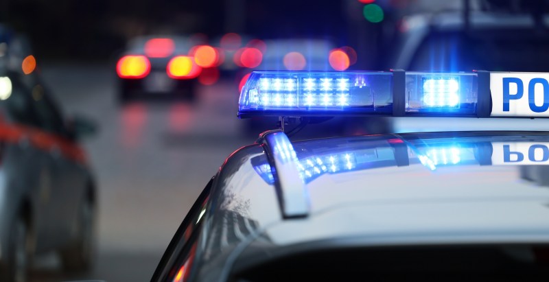Wild Video Captures Moment Lightning Strikes Police Car