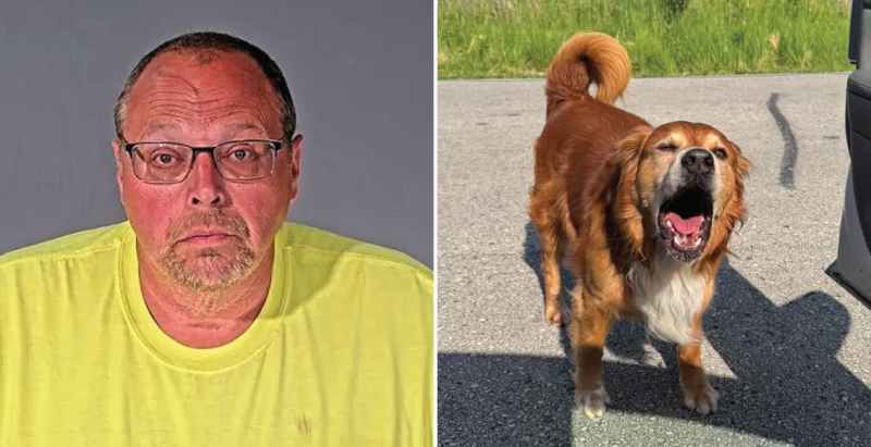 Richard Van Buren and Golden Retriever