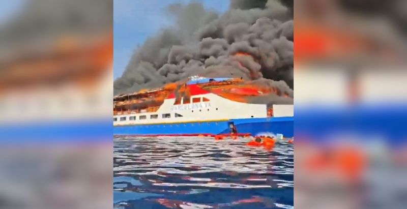 Ferry Bursts Into Flames With 280 People On Board