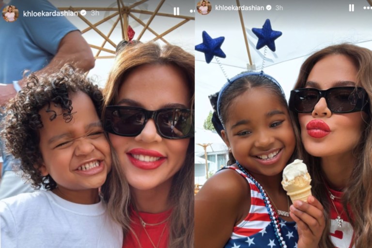 Khloé Kardashian Celebrates Fourth of July with Her Kids at a Festive