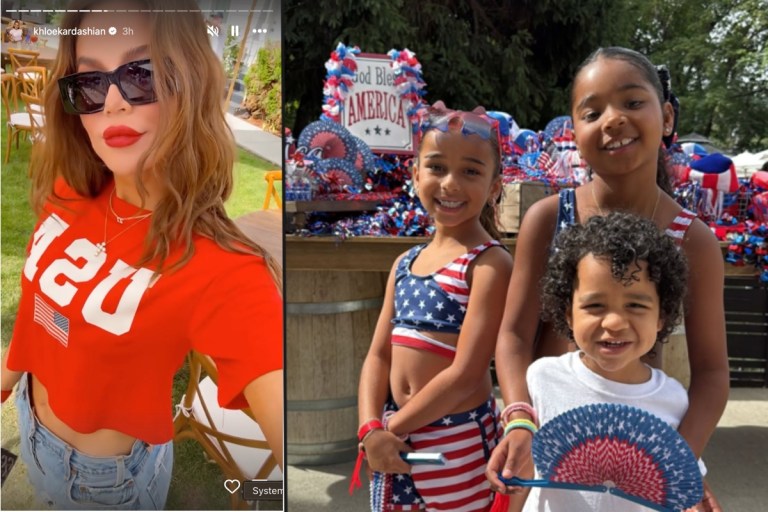 Khloé Kardashian Celebrates Fourth of July with Her Kids at a Festive