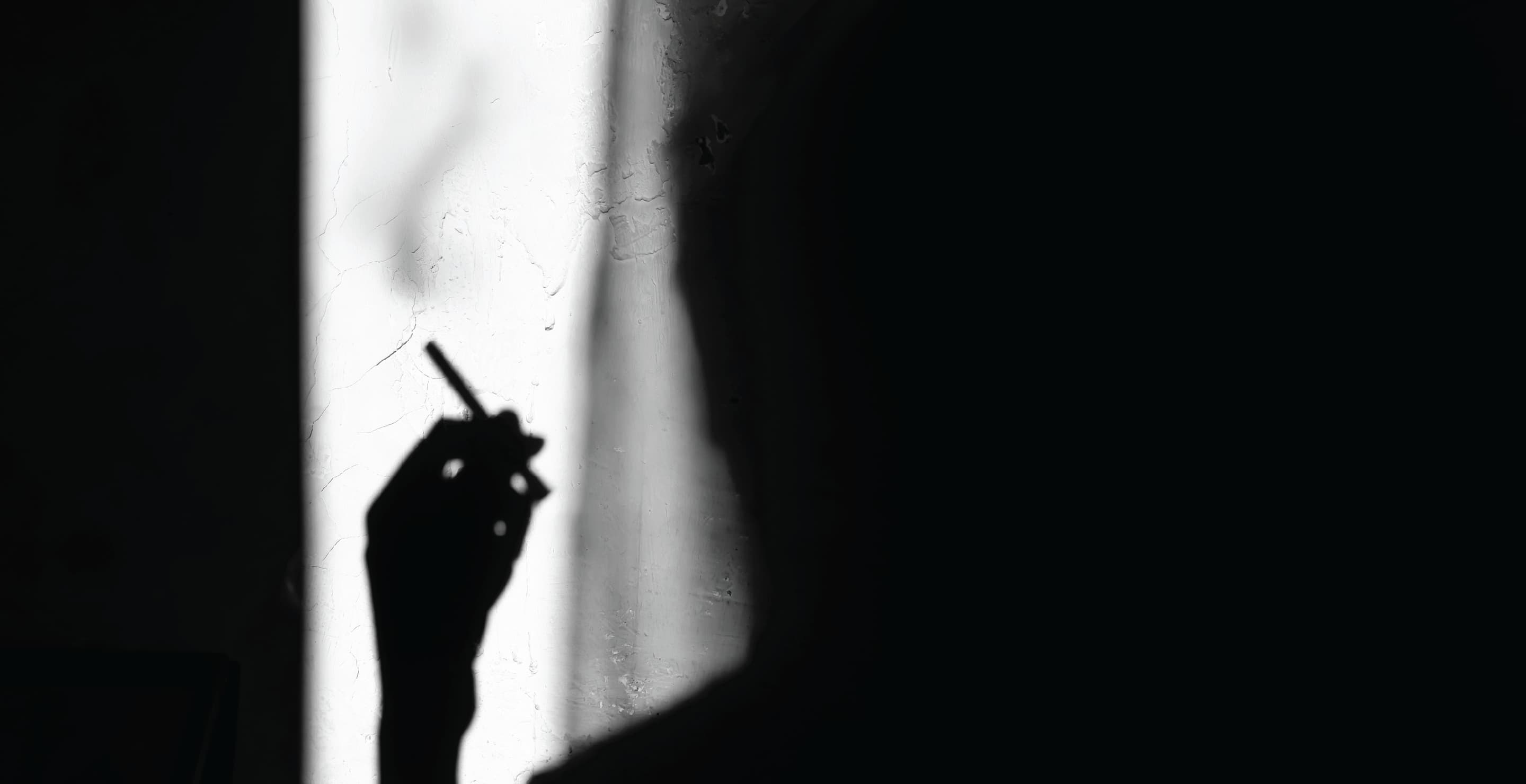 Man Smoking Cigarette