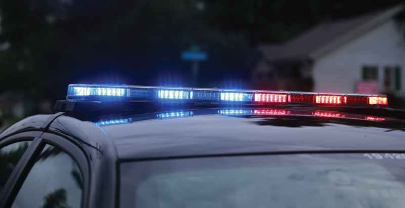 Police Car Lights, Responding To Shooting