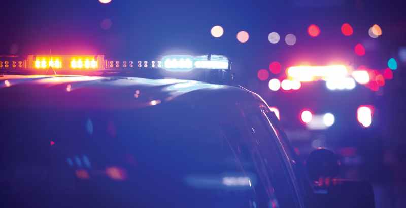 Responding Police Units Lights