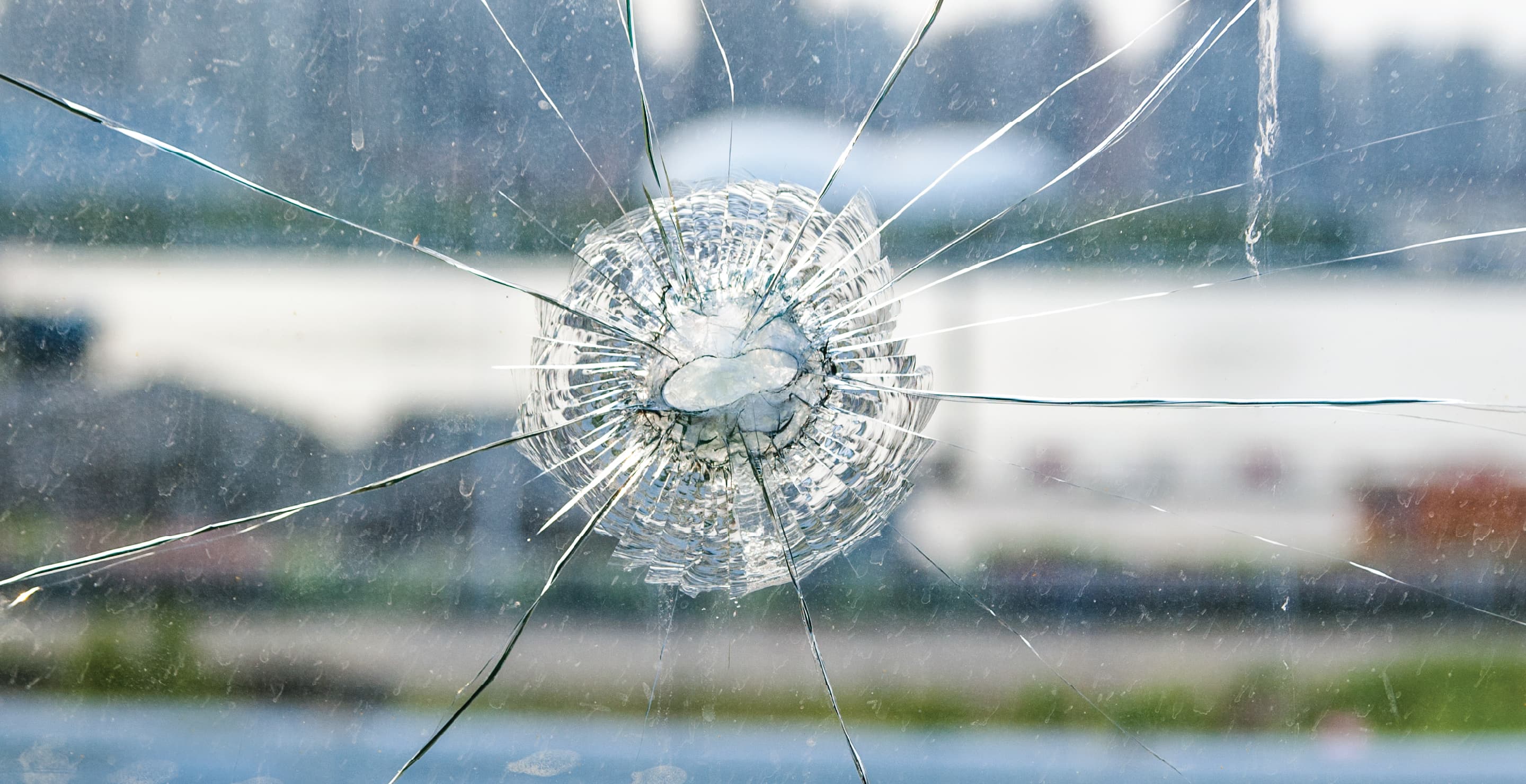 Shattered Windshield, Bullet Hole