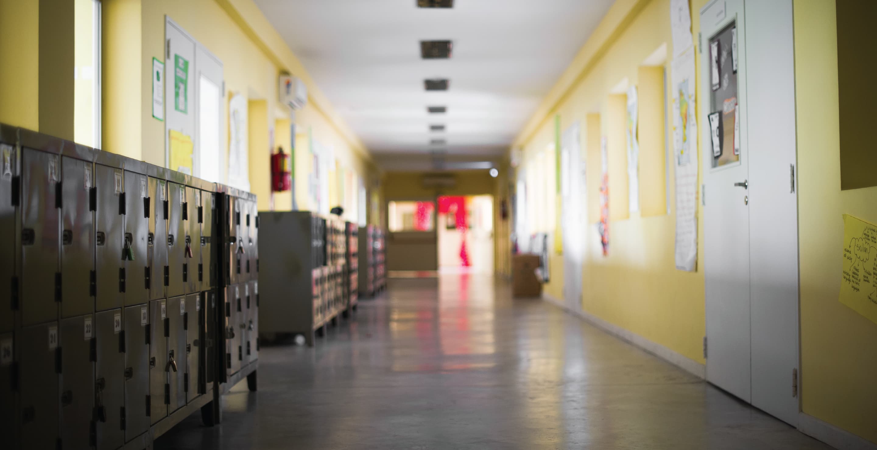 Empty School Corridor