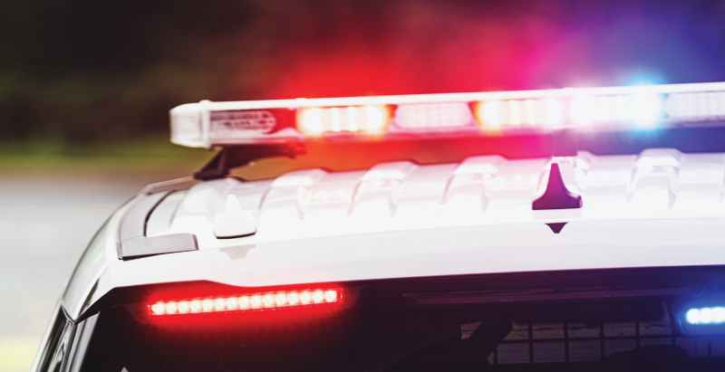 Flashing Police Lights During The Day