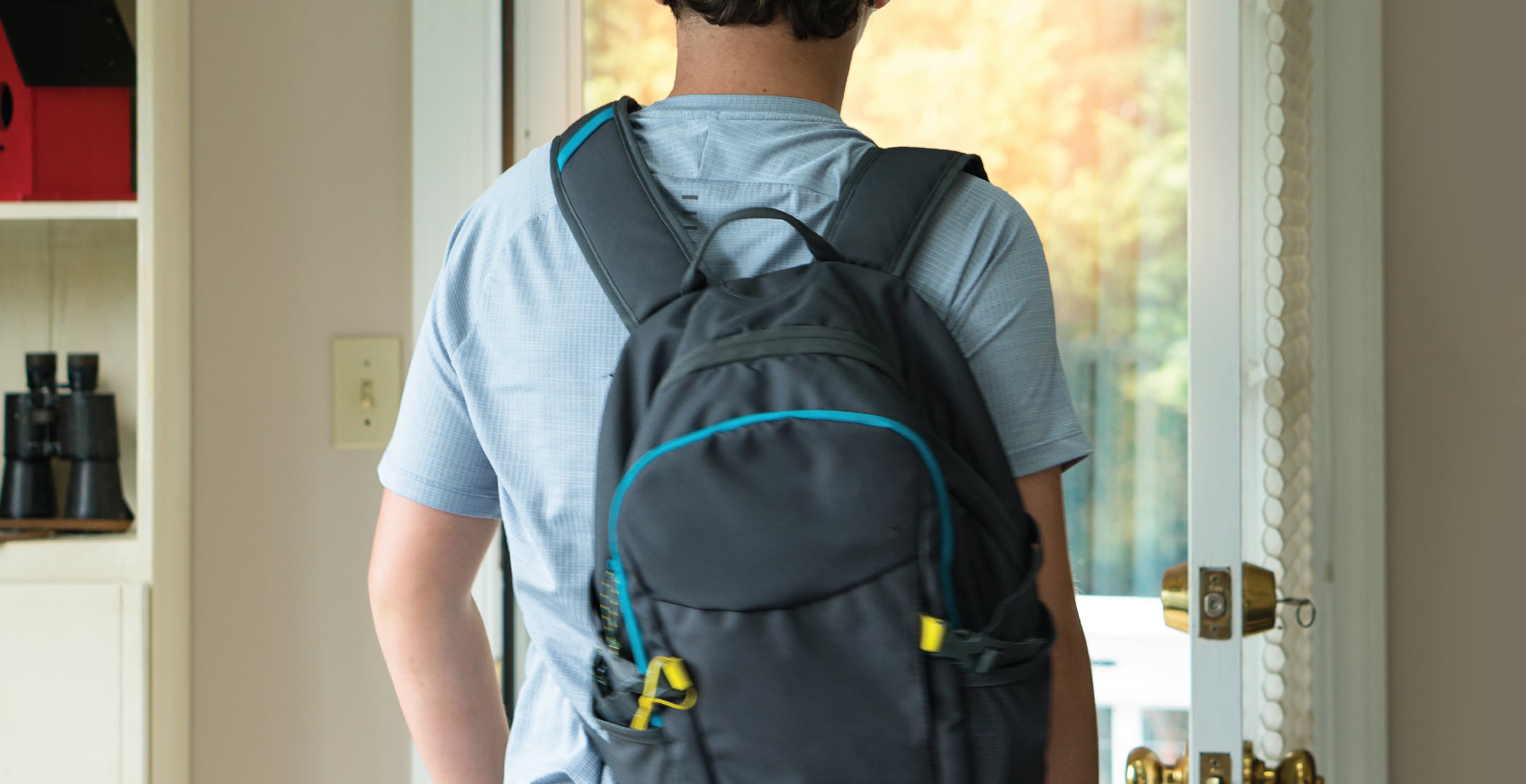 High School Student With Backpack