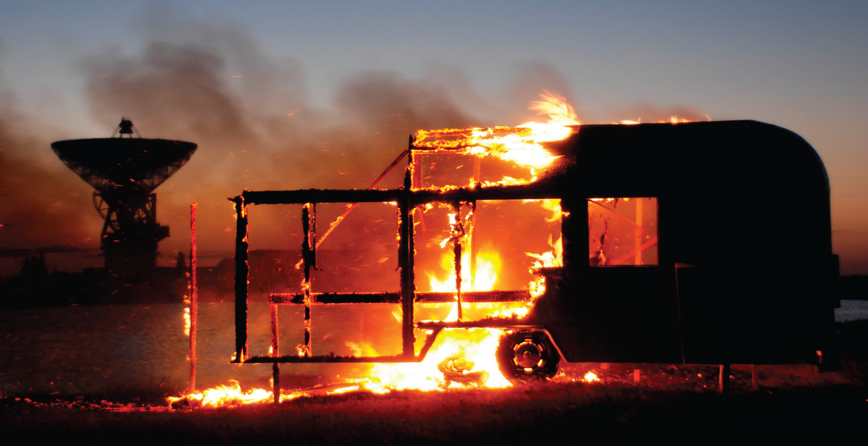Mobile Home On Fire