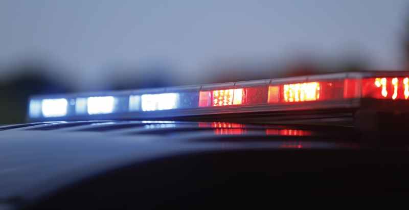 Police Car Lights Flashing