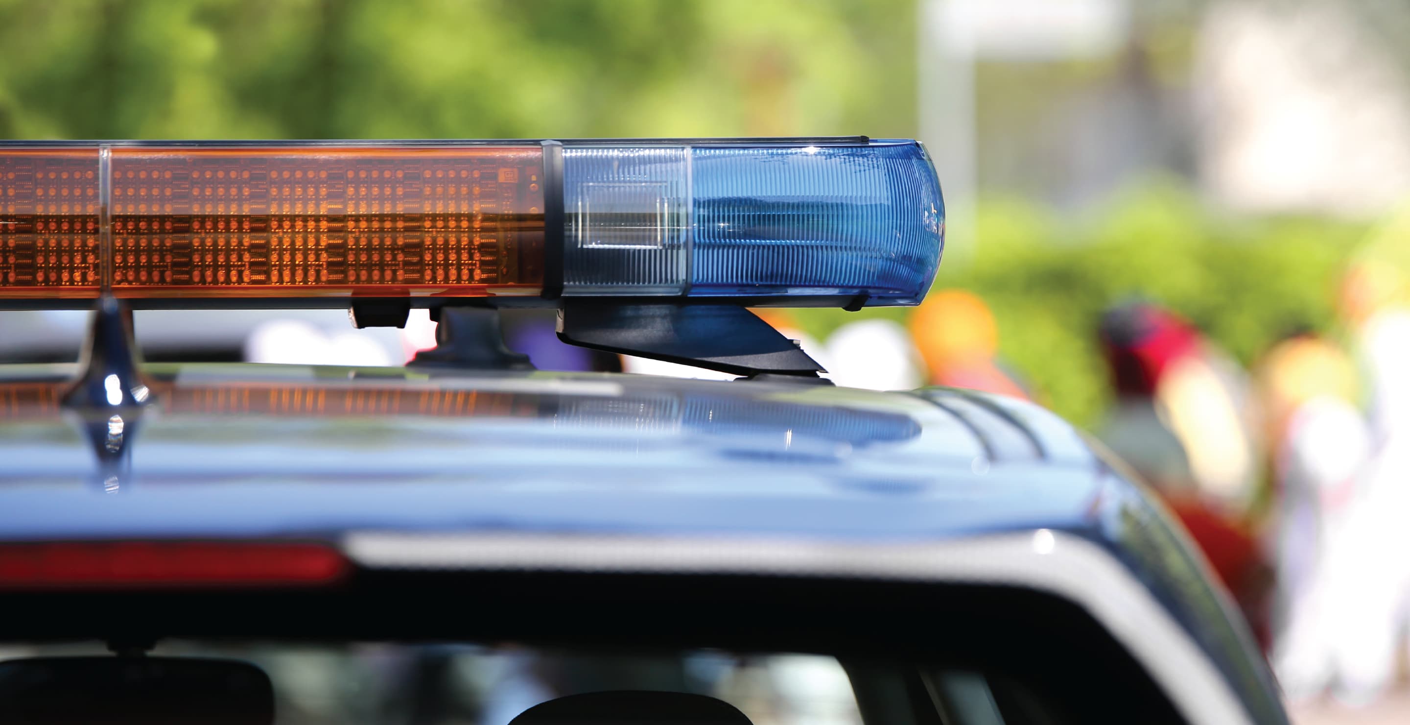 Police Car With Its Siren Off